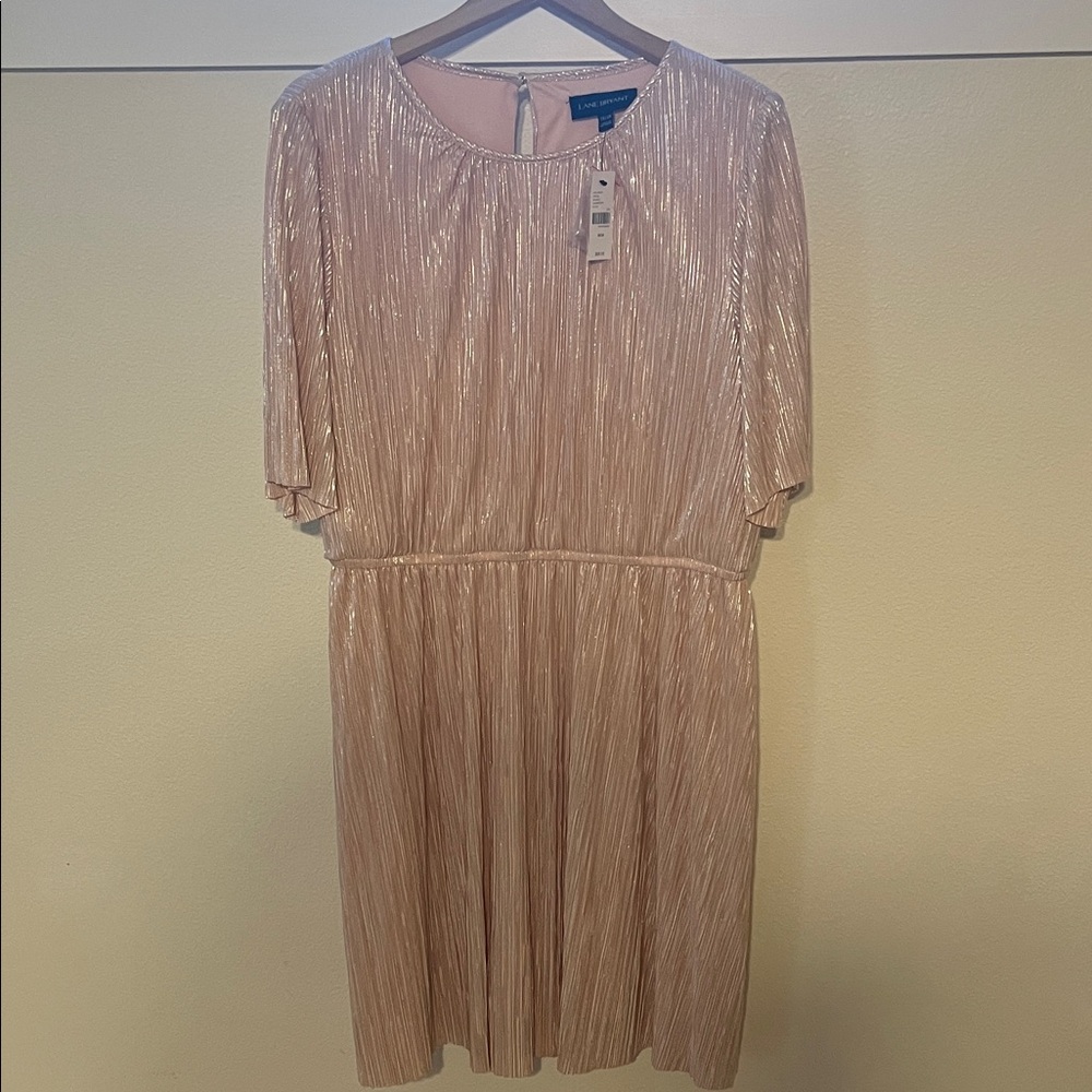 Lane Bryant Shimmering Blush Midi Dress